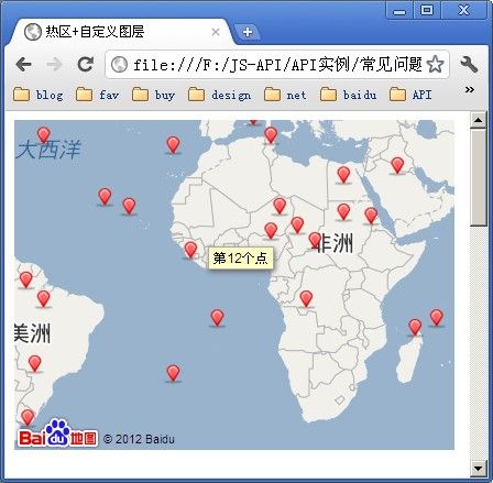 【百度地图API】如何自定义地图图层？实例：制作麻点图（自定义图层+热区）