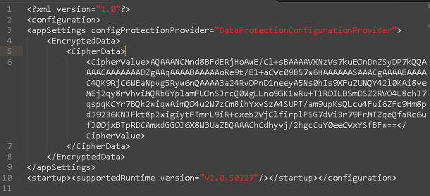 C# 对 App.config的appSettings节点数据进行加密