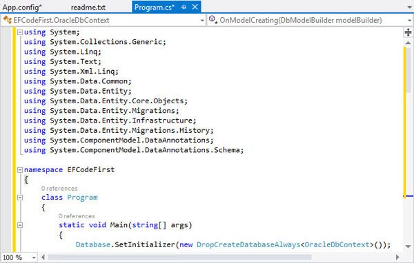 Oracle中使用Entity Framework 6.x Code-First