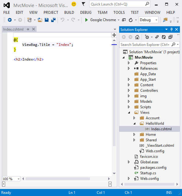 【译】ASP.NET MVC 5 教程 - 3：添加视图