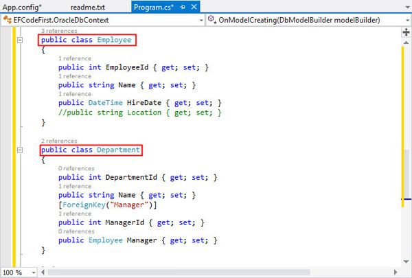 Oracle中使用Entity Framework 6.x Code-First