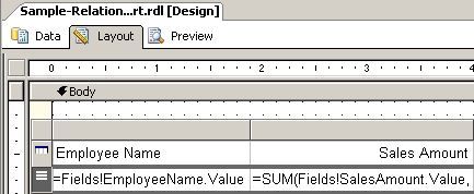 SSRS 父子层次报表