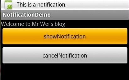 Android状态栏提醒(Notification,NotificationManager)的使用！