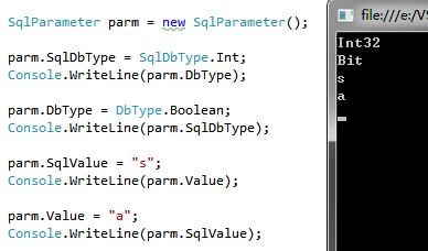 SqlParameter类中的两对好基友：SqlDbType与DbType、SqlValue与Value