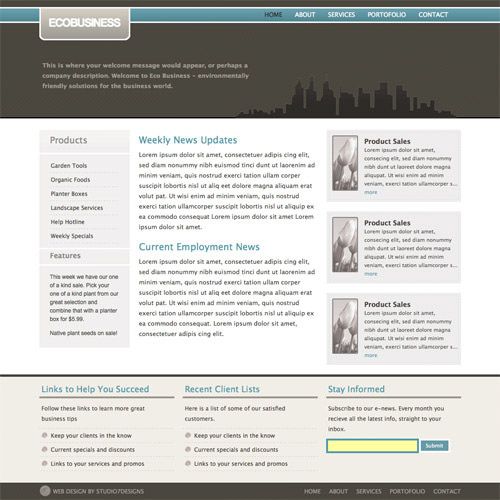 ecobusiness 60 High Quality Free Web Templates and Layouts