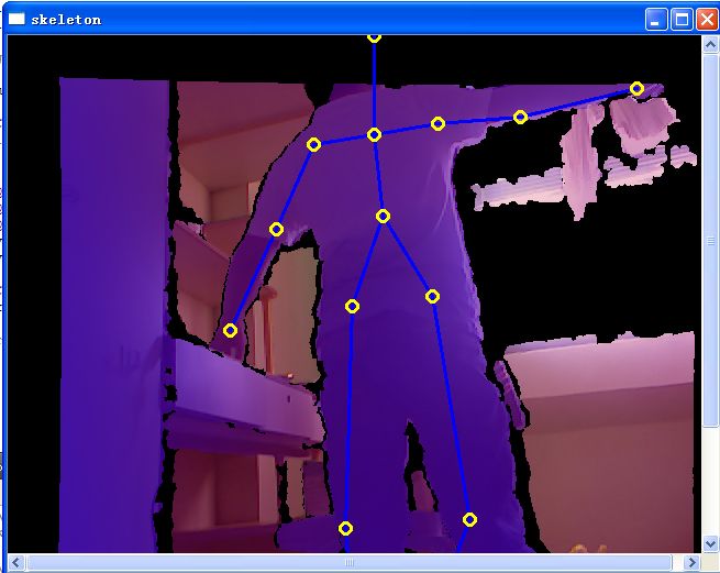 Kinect+OpenNI学习笔记之6(获取人体骨架并在Qt中显示)