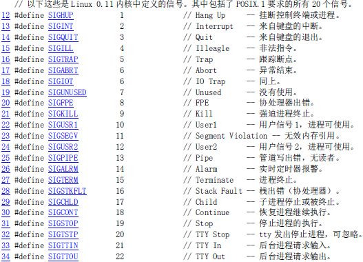 Linux0.11信号处理详解