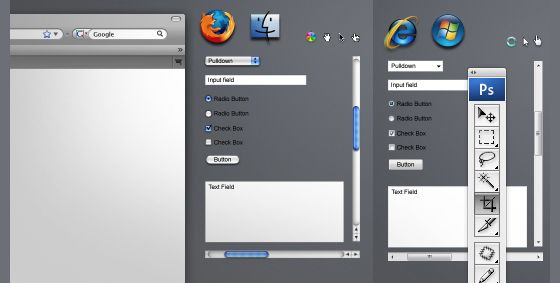 Browser Form Elements PSD