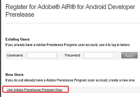 Android上的Adobe AIR应用程序运行环境发布了！