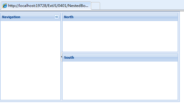 ExtJS4 嵌套的border layout