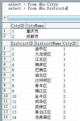 JavaScript和Webservice实现联动