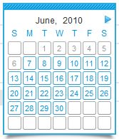 Calendar – A Javascript class for Mootools