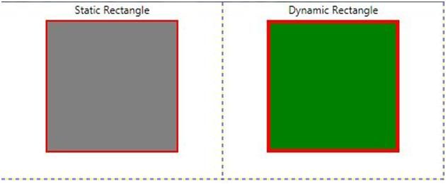 Dynamic and static Rectangle in WPF