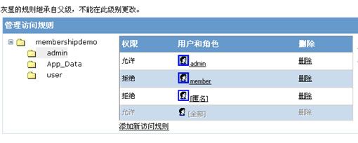 ASP.net Membership角色与权限管理