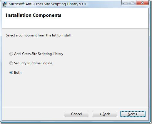 Microsoft Anti-Cross Site Scripting Library V3.0 -- 預設安裝路徑為：C:\Program Files\Microsoft Information Security\Microsoft Anti-Cross Site Scripting Library v3.0\
