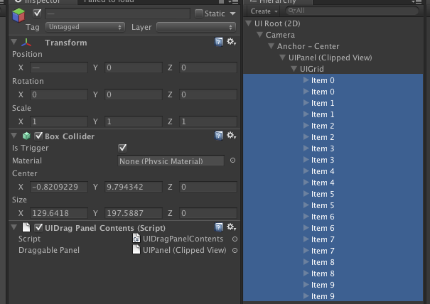 Unity3d NGUI Panel 滑动菜单