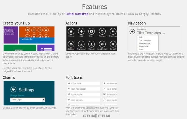 【简报】微软Metro/win8风格的web开发框架 - BootMetro