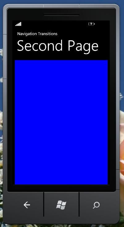 Windows Phone 导航过渡效果