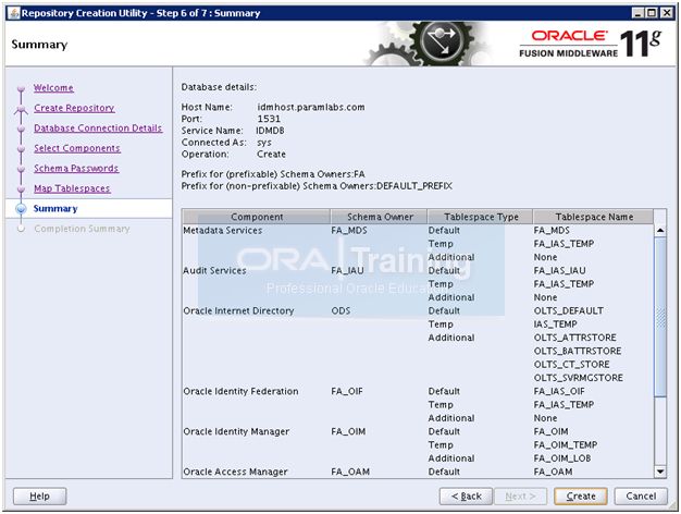 Run Repository Creation Utility (RCU) for Oracle Identity Management components