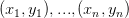 (x_{1}, y_{1}), ..., (x_{n}, y_{n})