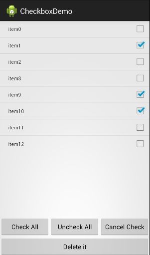 Android UI设计--ListView内嵌CheckBox的多选和删除