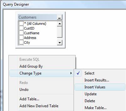 使用SQL 2008进行INSERT操作