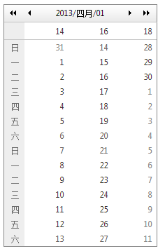 telerik的RadCalendar控件学习