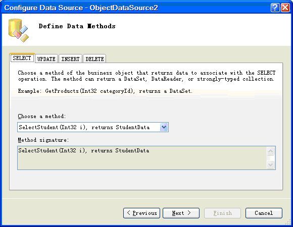 ObjectDataSource&&Gridview