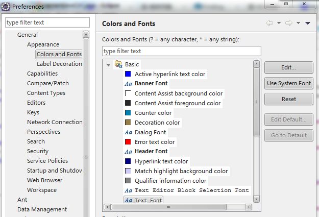 Eclipse 3.7(代号Indigo) 中文字体太小解决办法