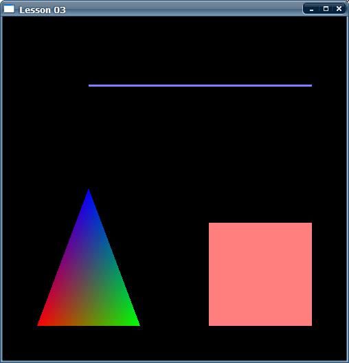 [NEHE Couse] 03.My first polygon with various color