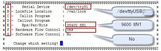 linux下USB串口,minicom