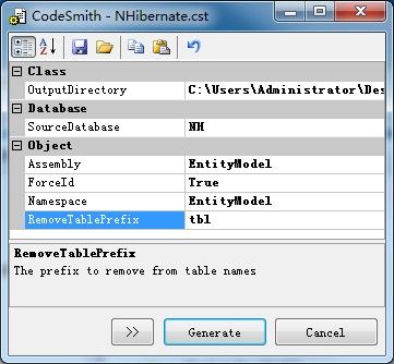 NHibernate使用入门(含NHbernate中CodeSmith的使用)