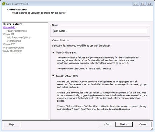 VMware Lab setup - A virtualized lab for testing HA and DRS