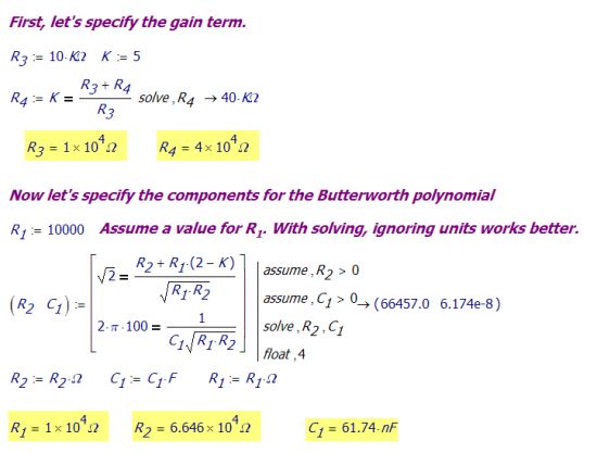 Active Low-Pass Filter Design 低通滤波器设计