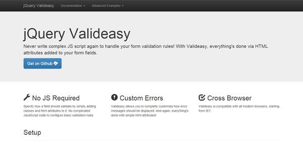 jQuery Valideasy