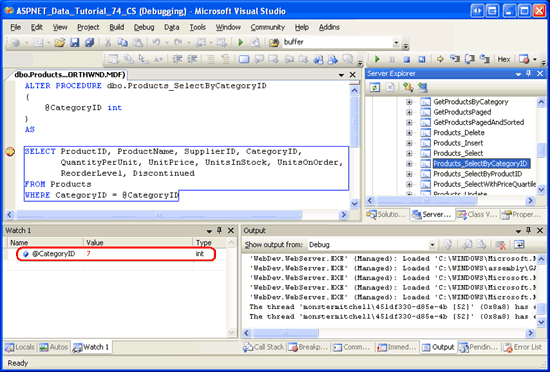 转:通过 Visual Studio 对 SQL Server 中的存储过程设置断点并调试