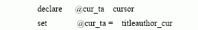 MS SQL入门基础:关闭释放游标