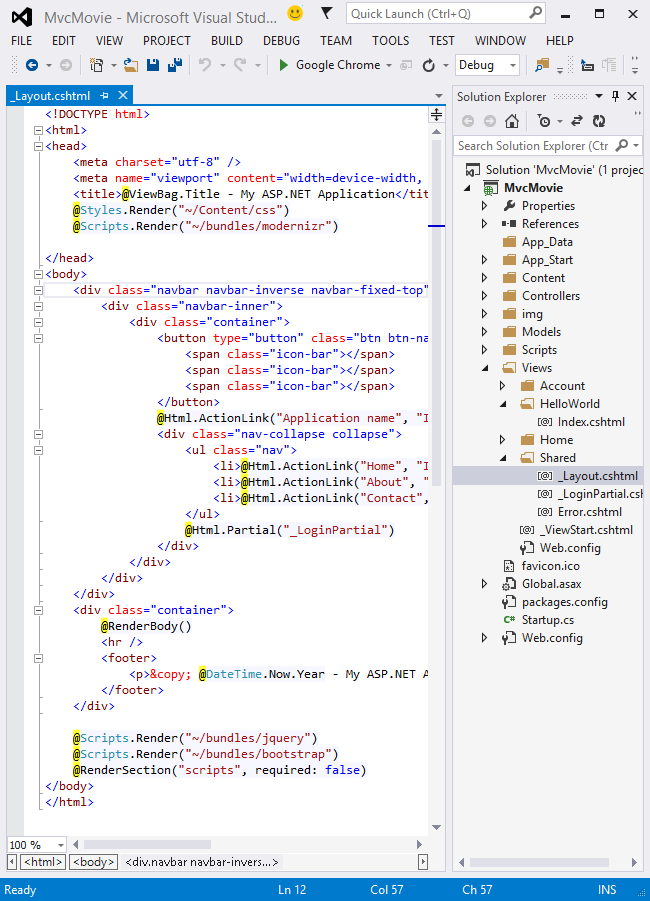 【译】ASP.NET MVC 5 教程 - 3：添加视图