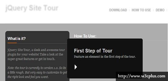 jQuery Site Tour