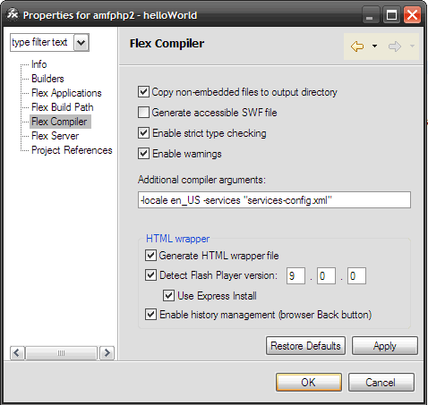 Flex RemoteObject and AMFPHP1.9教程