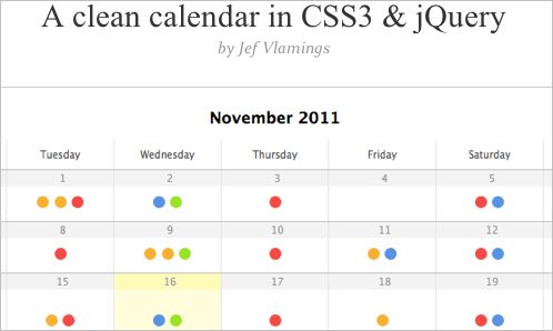 A clean calendar in CSS3 & jQuery : Finishing Touch