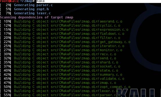 Kali linux系列之 zmap 安装