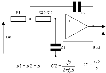 Active Low-Pass Filter Design 低通滤波器设计