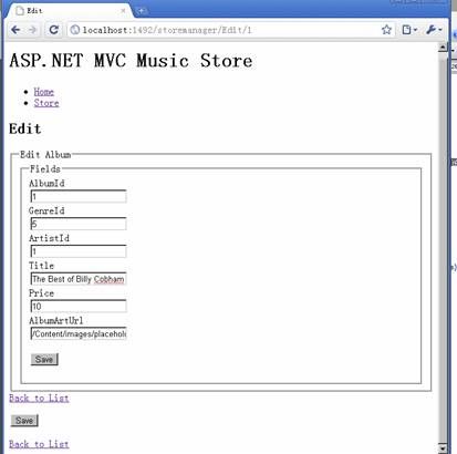 Mvc项目实例 MvcMusicStore 四