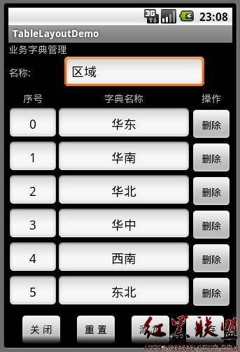Android使用TableLayout动态布局实例