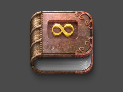 Infinity old mystic book icon