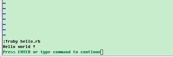 Windows环境Vim编辑器如何执行Ruby代码