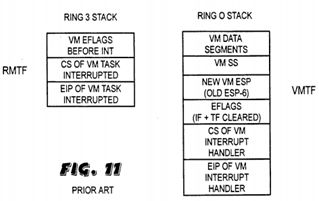 Reentrant protected mode kernel using virtual 8086 mode interrupt service routines