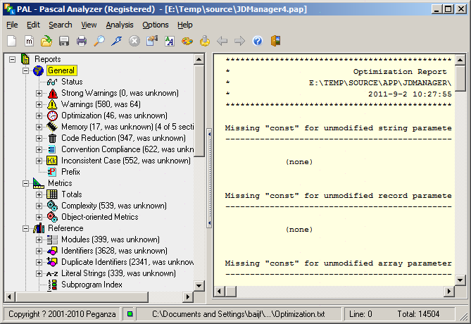 Pascal Analyzer 4 代码分析使用简要说明