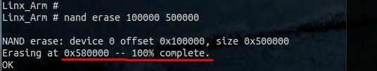 uboot nand erase 的显示错误修复